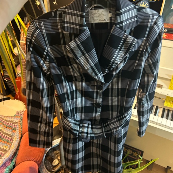 Dynamite Y2K Monochrome Plaid Jacket Size 5 - Picture 11 of 16